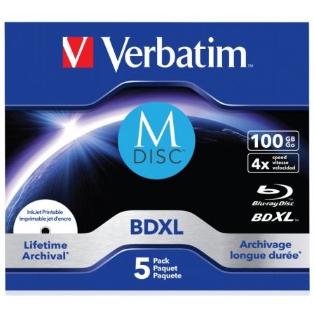 Verbatim BD-R M-Disc 100 GB 4x Paquete de 5
